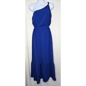 Rolla Coaster Women's Blue One Shoulder Maxi Dress Size Small NWOT